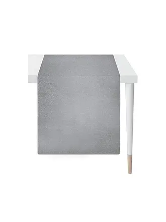 APELT | Weihnachts Tischläufer 140x46cm SEASON Silber | grau